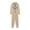 Khaki, variant on Women's Casual Hooded Jumpsuit Long Sleeve Zip-up Drawstring Waist Hoodie Romper Loose Fit One Piece Outfits Tracksuit with Pockets
