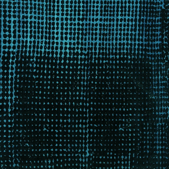 Ahgly Company Indoor Square Abstract Turquoise Blue Modern Area Rugs, 7' Square