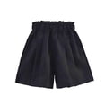 thumbnail image 2 of Amidoa Solid Color Girl Shorts Elastic Waist Wide Leg Casual Summer Shorts,Black,10-11Years, 2 of 5