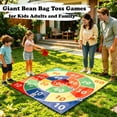 thumbnail image 5 of 2-in-1 Outdoor Giant Tic Tac Toe Bean Bag Toss Games for Kids Adults,4.5Ft Large Outside Picnic Lawn Backyard Games for Kids Family Birthday Party Beach Carnival Outdoor Fun Giant Yard Field Day, 5 of 6