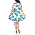 thumbnail image 2 of White Mark Women's Plus Size Flower Fit and Flare Dress, 2 of 4
