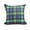 Navy, variant on Simply Daisy, 20" x 20" Tartan Plaid Navy Blue Holiday Print Decorative Outdoor Throw Pillow