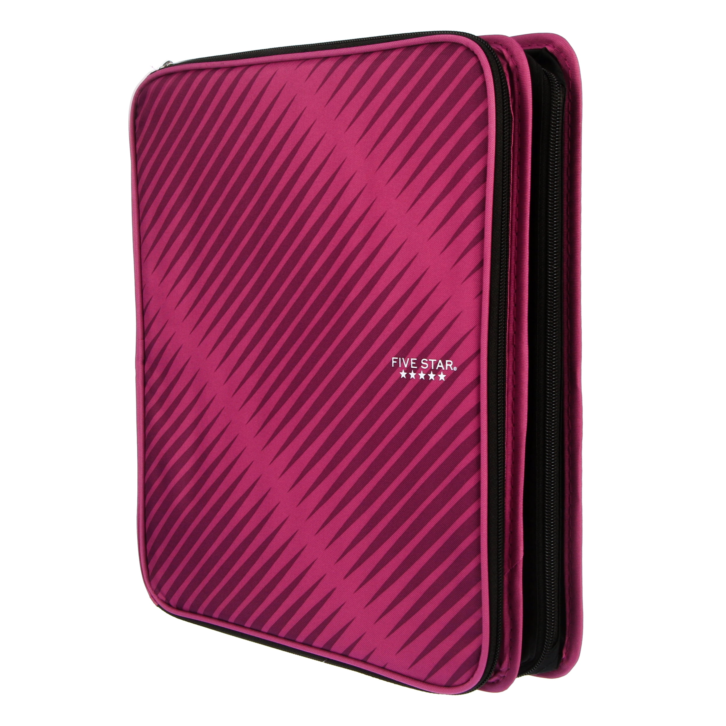 Five Star 2" Zipper Binder Plus Multi Access File, Berry (72540)