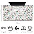 thumbnail image 5 of Long Mouse Pads for Desk,White Christmas Icon Pattern Desk Mats on Top Of Desks, Desk Mouse Pad Extra Large with 3mm Non-Slip Base and Stitched Edge for Gaming,Office,Work,Home 47.3x23.6in, 5 of 5