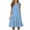 Summer Dresses for Women Plus Size-Sky Blue, variant on Homenesgenics Summer Dresses for Women under $10 Free Shipping Womens Fashion Holiday Summer Solid Color Sleeveless Party Beach Dress Blue XXL