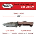 thumbnail image 3 of Sczo Supplies 6.25" Fixed Blade Full-Tang Carbon Steel Outdoor Utility Knife with Sheath, Brown Wooden Handle, 3 of 5