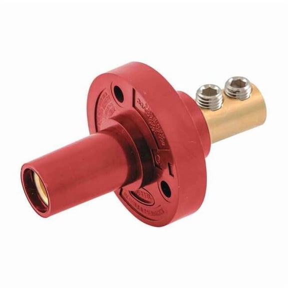 Hubbell Wiring Device-Kellems Receptacle, Red, Female, 150AC/DC, 8-2 HBL15FRR