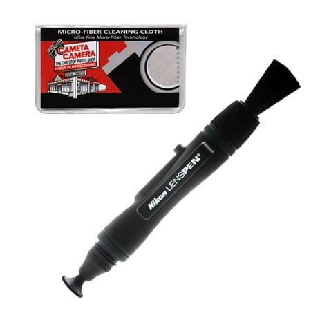 Nikon Lens Pen + Cameta Microfiber Cloth Cleaning Combo Kit for Digital SLR Cameras, Lenses, Camcorders, Binoculars & Scopes Nikon Lens Pen + Cameta Microfiber Cloth Cleaning Combo Kit for Digital SLR Cameras, Lenses, Camcorders, Binoculars & Scopes