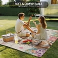 thumbnail image 4 of Easter Outdoor Rug for Patio/Deck/Porch, Non-Slip Large Area Rug 5 x 8 Ft, Spring Rabbit Eggs Roses Colorful Flags Leaves Indoor Outdoor Rugs Washable Area Rugs, Reversible Camping Rug Carpet Runner, 4 of 8