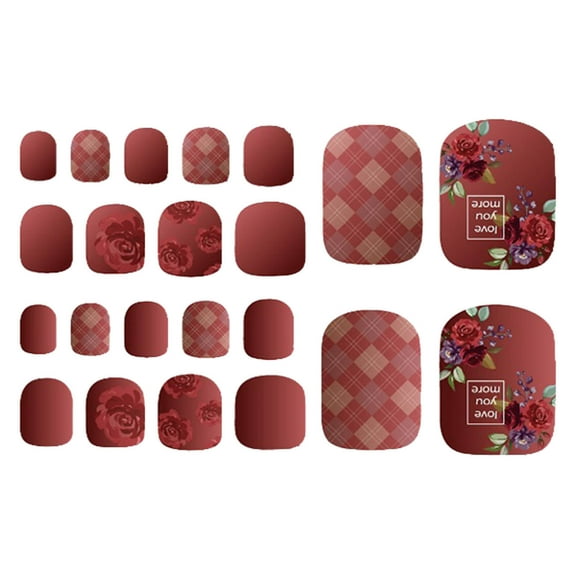 Fridja Foot Stickers Summer Cool Fashion Stickers Hawaiian Pattern Nail Stickers