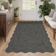 thumbnail image 5 of FairOnly Grey Brown 9'x12'Modern Ripple Weave Texture Machine Washable Area Rug for Living Room Ultra Thin Low Pile Non Slip Rug for Living Room Bedroom Kitchen,Brown, 5 of 7
