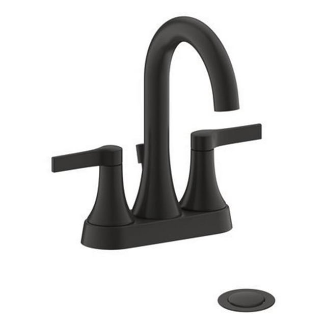 Ultra Faucets UF46417 Robinet de Lavabo à Deux Poignées, Noir Mat