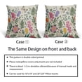 thumbnail image 6 of Spring Summer Botanical Print Pillow Covers 20x20 Set of 2 Vintage Purple Pink Green Floral Butterfly Plant Decorative Throw Pillow Cases Outdoor Farmhouse Decor for Sofa Couch Bed, 6 of 6