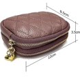 thumbnail image 5 of (violeta) Cuir Vritable - Mini Porte-monnaie Fermeture Clair - Avec Porte-cls - 2 Fermetures Clair - Poche Monnaie - Portefeuille - Porte-cartes, 5 of 5