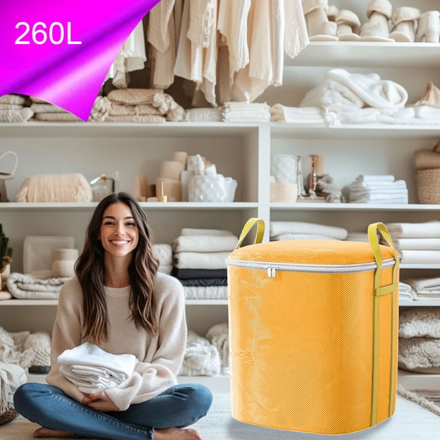 Sac de Rangement pour Couette - Sac de Rangement Réutilisable Pliable sous le Lit avec Fermetures Éclair et Poignées, Sac de Rangement Imperméable Robuste pour Couvertures pour Voyage Dortoir Vacances