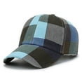thumbnail image 2 of Mrzhqd Stylish Plaid Outdoor Sun Hat Casual Trendy Cap Baseball Cap For Leisure" Blue, 2 of 3
