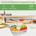 thumbnail image 2 of Fruit Ice Serving Tray Chilled Veggie Tray with Lid Clear Ice Serving Bowl Appetizer Platter for Cold Cuts Seafood, 2 of 6