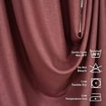 thumbnail image 3 of 3S Brother's Home Decorative Rose Pink Curtains Extra Wide Extra Long Luxury Colors Linen Look Custom Made 5-25 Feet Made in Turkey Hang Back Tab ( 1 Panel ) Home Décor (100"Wx84"L), 3 of 6