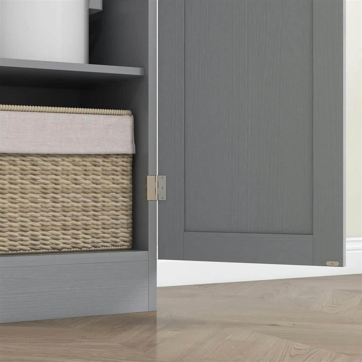 Demi Bonn 67" Freestanding Kitchen Pantry, 4-Door Cabinet with Adjustable Shelves & Doors for Modern Kitchen, Gray