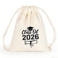 thumbnail image 2 of Deeceymbur Graduation Drawstring Bag with Cap Scroll Design Class of Party Favor Pouch Graduation Gift Packaging Bag, 2 of 5