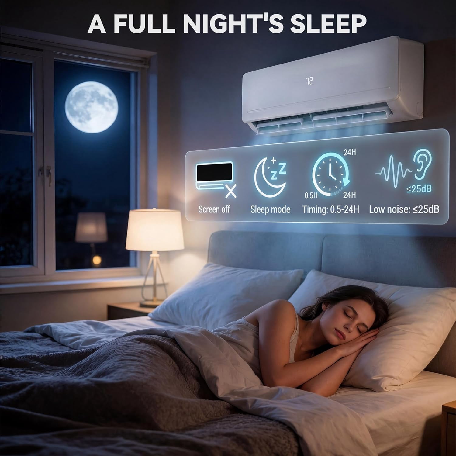 Uforic 12000 BTU Mini Split AC/Heater 230V 20 SEER2 WiFi Alexa