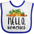 thumbnail image 3 of Inktastic Hello, Beaches Group of Pineapples Boys or Girls Baby Bib, 3 of 4