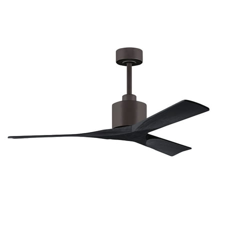 

Nan 6-speed ceiling fan in Textured Bronze finish with 52” solid matte black wood blades