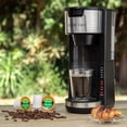 thumbnail image 6 of Mixpresso Single Serve 2 in 1 Coffee Brewer K-Cup Pods Compatible & Ground Coffee,Compact Coffee Maker Single Serve With 30 oz Detachable Reservoir, 5 Brew Size and Adjustable Drip Tray (Black), 6 of 10