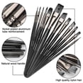 thumbnail image 3 of Acrylic Paint Brush Set, TSV 12 Pcs Art Paintbrushes for Oil Watercolor Painting, Detailing & Rock Painting - Black, 3 of 9