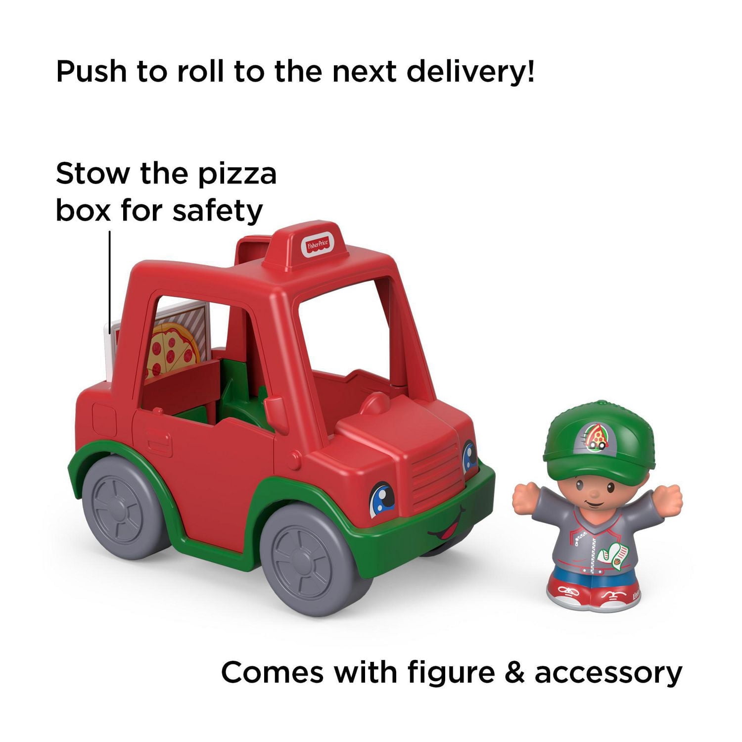 Little People Have a Slice Pizza Delivery Car
