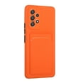 thumbnail image 4 of Galaxy A53 Case, Slim Soft Fit Shockproof Protection Case Dropproof Non-Slip Silicone Case with Card Slots Soft TPU Bumper Phone Wallet Case for Samsung Galaxy A53 5G 6.5 inch 2022,Orange, 4 of 7