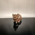 thumbnail image 2 of Happy cute little mouse wood carvings Carved statue room Decoration home gift, 2 of 4