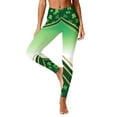thumbnail image 3 of Vekome Green Womens Leggings Plus Size St Patricks Day High Waisted Yoga Pants Seamless Clover Lightweight Running Tights L, 3 of 8