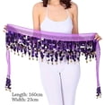 thumbnail image 4 of LKJYER Dancer Sequins Tassels Skirt Women Belly Dance Hip Scarf Wrap Belt Dancer Female Show Costumes, 4 of 6