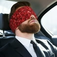 thumbnail image 5 of Yiaed Red Glitter Print Sleep Mask Blackout - Soft Eye Cover for Sleeping with Adjustable Veclro Breathable Eye Blindfold for Night Nap Travel, 5 of 7