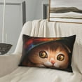 thumbnail image 5 of Fuzoiu Animal Cat Print Fuzzy Pillowcases, Super Soft Pillow Case Cover with Zipper for Bedroom, Sofa, Couch,Cozy Pillow Shams for All Seasons-20"x30", 5 of 6
