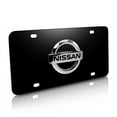 thumbnail image 2 of Nissan 3D Chrome Metal Logo Black Stainless Steel License Plate, 2 of 5