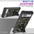 thumbnail image 5 of CCSmall Camouflage Case for Google Pixel 8 with Metal Kickstand, Camo Phone Cover Built-in 360° Rotate Ring Stand Case for Google Pixel 8 MC Dark Blue, 5 of 8