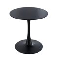 thumbnail image 6 of GZXS Black Dining Table with MDF Wood Top and Sturdy Metal Base, 31.5-Inch Small Round Table for Kitchen, Apartment, or Living Room, 6 of 6