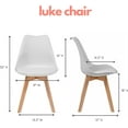 thumbnail image 4 of Luke Dining Table Set for 2 Featuring White Top Kitchen Table with 2 Dining Chairs , 4 of 5