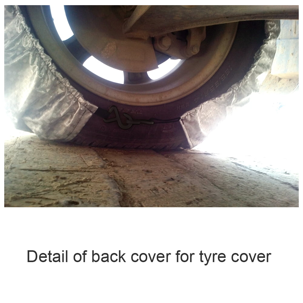 Set of 4 YBB Tyre Covers,Waterproof Aluminum Film Tire Sun Protectors,Fits 19 to 22 Tire Diameters,Weatherproof Tire Protectors 