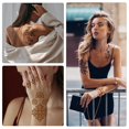 thumbnail image 6 of Qpout Tattoo Stencils, 12 Sheets Henna Temporary Tattoo Stencil Kit Reusable Tattoo Stickers for Face Paint Body Art, 6 of 8