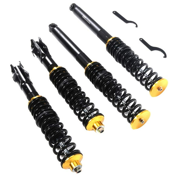 LSAILON Coilover Struts Adjustable Height Coilovers Suspension Struts Fit for 95-02 for VW Cabrio /90-95 for VW Corrado /85-99 for VW Golf /85-99 for VW Jetta (1999 for VW Jetta: For MK3 body only)
