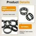 thumbnail image 3 of 48pcs Wire Grommet, 24.8mm Mounting Dia Plastic Grommets Cable Hose Snap, Black, 3 of 6