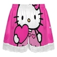 thumbnail image 5 of Hello Kitty Womens Lace Boxer Pajamas Shorts Soft Elastic Waist Lounge Shorts Printed PJ Bottoms, 5 of 7