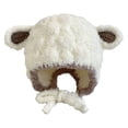 thumbnail image 1 of 1 gorro de invierno para bebé, adorable gorro de peluche decorativo con forma de corderito., 1 of 8