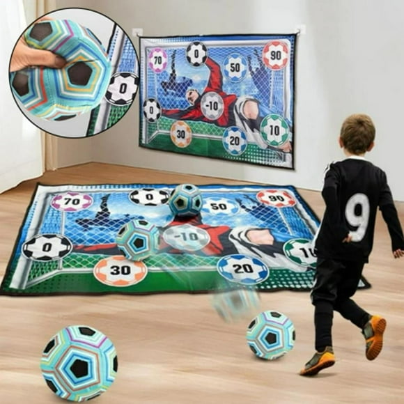 JUNWELL Soccer Ball Game  Set  Soccer Ball Indoor Target Toss Party Game  Sports Toys and Gift for Kids Boys Girls for 3-5 5-8 8-12 Year Old Boy Toys Target Birthday Christmas(Style A)