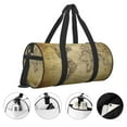 thumbnail image 4 of Rocae Vintage World Map Print Round Travel Duffel Bag and Fitness Bag, Women's Waterproof Weekend Tote, Men's Travel and Fitness Essentials, 4 of 8