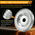 thumbnail image 4 of Uxcell 2 Pcs Rueda de Molino de Tallado en Madera 4" Herramienta Rotativa Disco de Tallado en Arco Rueda de Molienda con Arbor de 5/8" Tono Plateado, 4 of 6