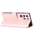 thumbnail image 3 of Designed for Samsung Galaxy S25 Ultra Case, Wrist Strap Flip Kickstand PU Leather Wallet Case Cash Card Slots Holder, Protective Shockproof Pattern Women Cover for Samsung Galaxy S25 Ultra, Rosegold, 3 of 7